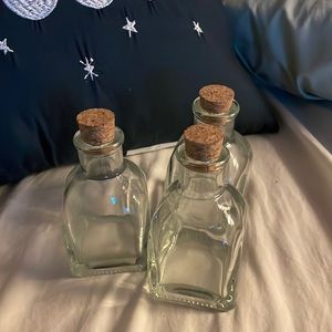 glass bottles with cork top